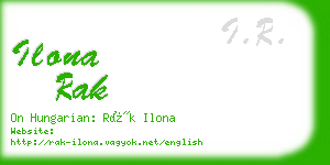 ilona rak business card